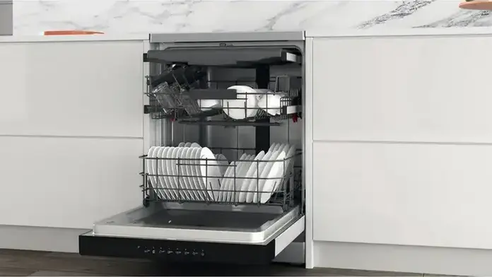Whirlpool WH4FFA14BN6X Freestanding Dishwasher, 14 Place Settings, Energy Class A, 6th Sense Technology, NaturalDry, 8 Programs, Grey Inox, 60cm