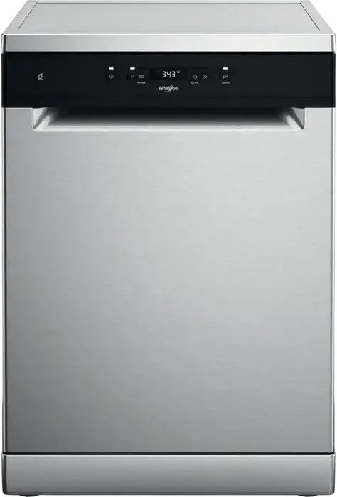 Whirlpool WH4FFA14BN6X Freestanding Dishwasher, 14 Place Settings, Energy Class A, 6th Sense Technology, NaturalDry, 8 Programs, Grey Inox, 60cm