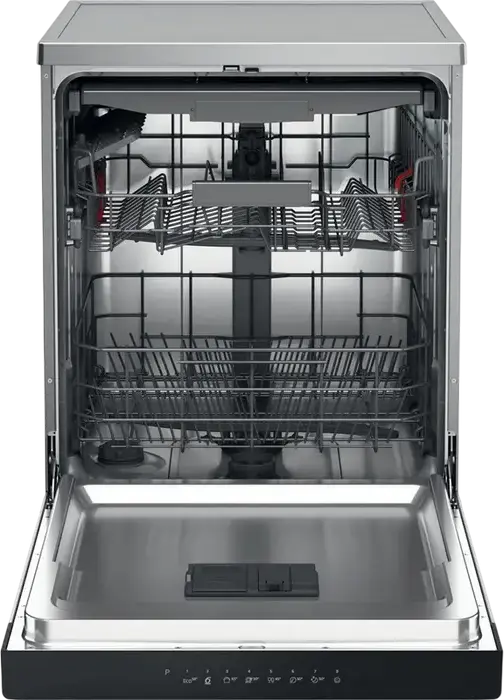 Whirlpool WH4FFA14BN6X Freestanding Dishwasher, 14 Place Settings, Energy Class A, 6th Sense Technology, NaturalDry, 8 Programs, Grey Inox, 60cm
