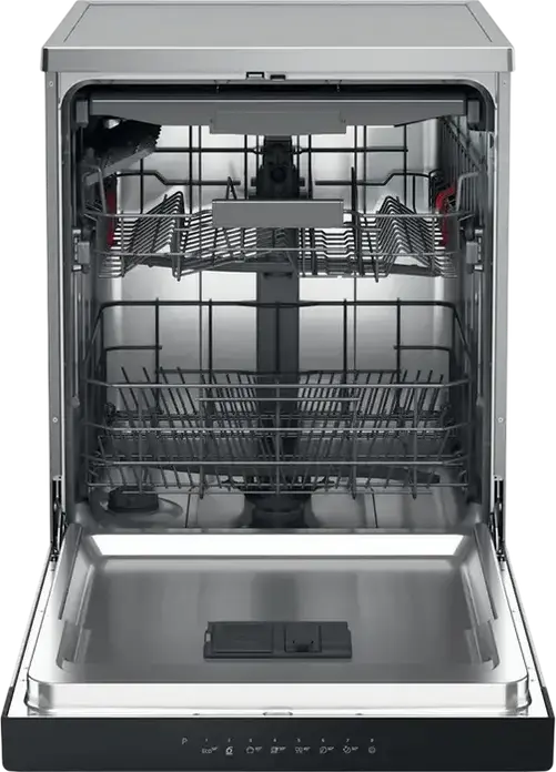 Whirlpool WH4FFA14BN6X Freestanding Dishwasher, 14 Place Settings, Energy Class A, 6th Sense Technology, NaturalDry, 8 Programs, Grey Inox, 60cm