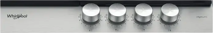 Встраиваемая газовая варочная панель Whirlpool GMWL 628/IXL EE, 4 конфорки с горелкой WOK, сталь iXelium, чугунные решетки, 59 см, система газ-контроль