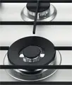 Встраиваемая газовая варочная панель Whirlpool GMWL 628/IXL EE, 4 конфорки с горелкой WOK, сталь iXelium, чугунные решетки, 59 см, система газ-контроль