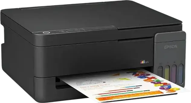 МФУ Epson EcoTank L3310, струйный многофункциональный принтер, печать, сканирование, копирование, 5760x1440 dpi, 4 встроенных резервуара, черный, комплект из 5 бутылочек с чернилами