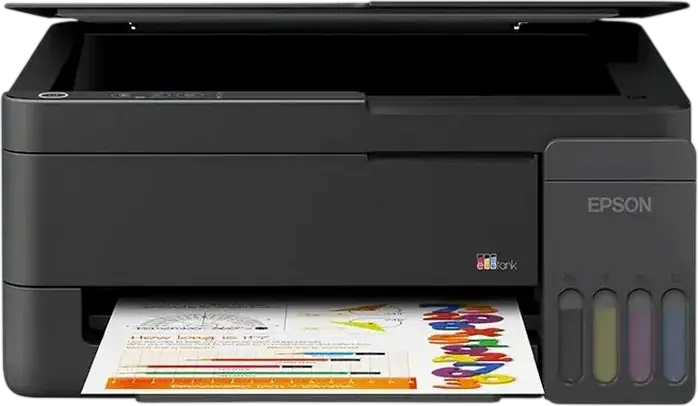 МФУ Epson EcoTank L3310, струйный многофункциональный принтер, печать, сканирование, копирование, 5760x1440 dpi, 4 встроенных резервуара, черный, комплект из 5 бутылочек с чернилами