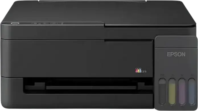 МФУ Epson EcoTank L3310, струйный многофункциональный принтер, печать, сканирование, копирование, 5760x1440 dpi, 4 встроенных резервуара, черный, комплект из 5 бутылочек с чернилами