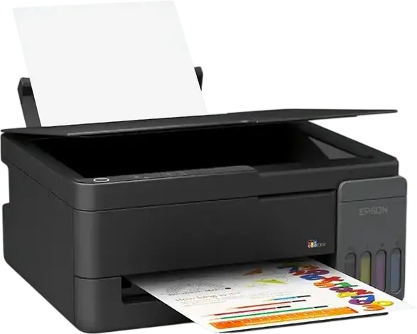 МФУ Epson EcoTank L3310, струйный многофункциональный принтер, печать, сканирование, копирование, 5760x1440 dpi, 4 встроенных резервуара, черный, комплект из 5 бутылочек с чернилами