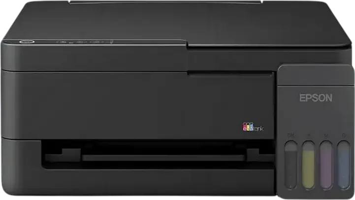 МФУ Epson EcoTank L3310, струйный многофункциональный принтер, печать, сканирование, копирование, 5760x1440 dpi, 4 встроенных резервуара, черный, комплект из 5 бутылочек с чернилами