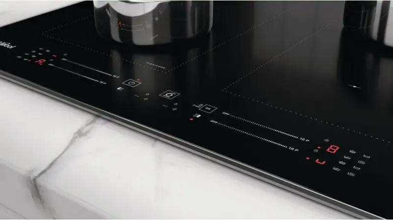 Встраиваемая индукционная панель Whirlpool WL S8560 AL, 4 зоны, FlexiOval, Slider Premium Touch, Витрокерамика, Алюминиевая рамка, Черная, 59.8 см