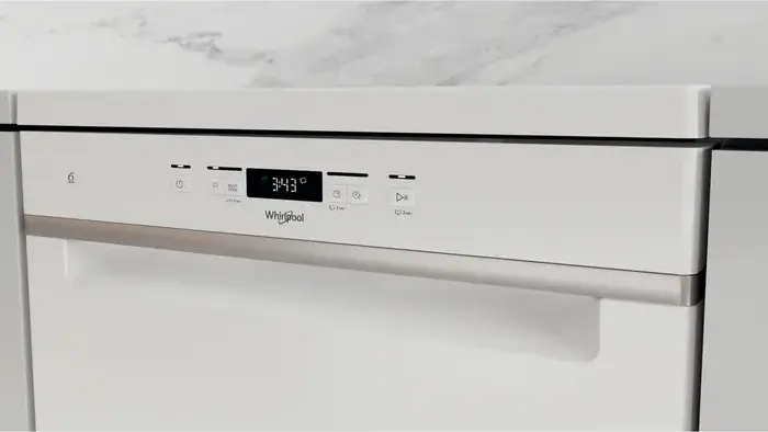 Masina de spalat vase incorporabila Whirlpool WH4FFB14BN6W, Dimensiune completa, 14 seturi, 8 programe, Afisaj LED, Alb, 60x59x85 cm