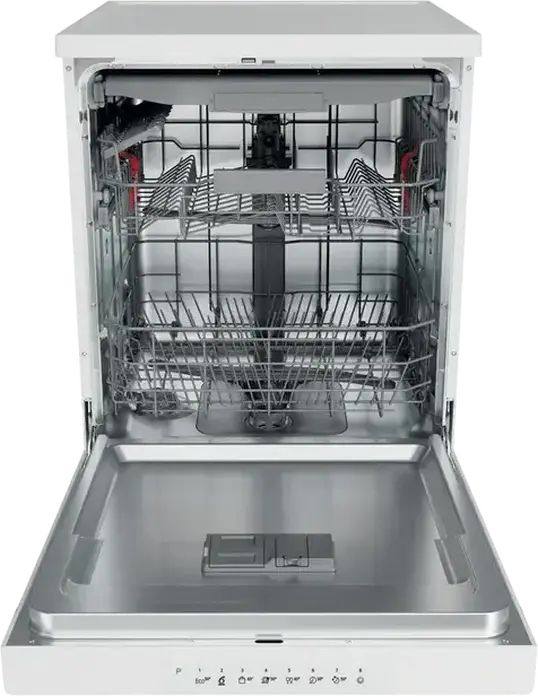 Masina de spalat vase incorporabila Whirlpool WH4FFB14BN6W, Dimensiune completa, 14 seturi, 8 programe, Afisaj LED, Alb, 60x59x85 cm