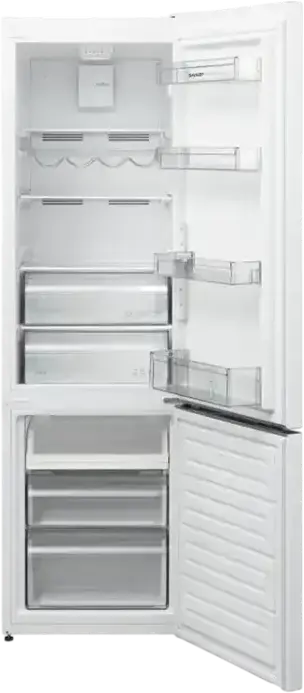 Холодильник Sharp SJ-FBA06DTXWE-EU с морозильной камерой, общий объем 270 л, Advance No Frost, ZeroDegreeZone, белый, 54x60x180 см