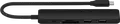 Satechi Slim Multiport Adapter 4-in-1 USB-C, алюминиевый корпус, HDMI 4K, слот для SD-карт, USB-A 3.0 и 2.0, плетеный кабель, черный