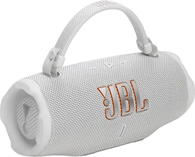 Boxă Portabilă JBL Charge 6 Bluetooth 5.4, Putere 45W RMS, Rezistență la Apă IP67, Baterie 28 Ore, Sistem Acustic pe 2 Căi, USB-C, Alb