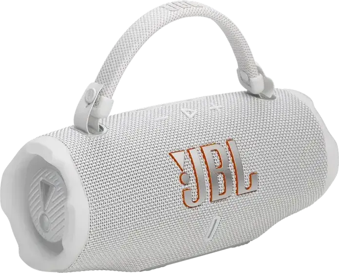 Boxă Portabilă JBL Charge 6 Bluetooth 5.4, Putere 45W RMS, Rezistență la Apă IP67, Baterie 28 Ore, Sistem Acustic pe 2 Căi, USB-C, Alb