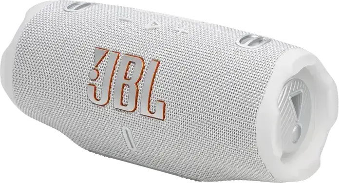 Boxă Portabilă JBL Charge 6 Bluetooth 5.4, Putere 45W RMS, Rezistență la Apă IP67, Baterie 28 Ore, Sistem Acustic pe 2 Căi, USB-C, Alb
