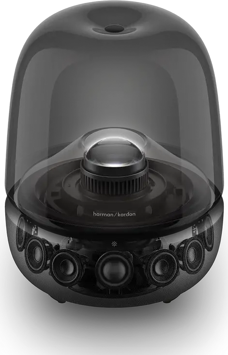Harman Kardon Aura Studio 5 Bluetooth 5.4 Speaker, 160W RMS 2.1 CH Audio, Ambient Diamond Light, Auracast, USB-C, AUX, Black