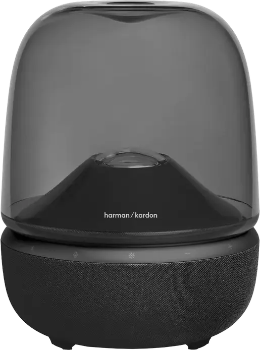 Harman Kardon Aura Studio 5 Bluetooth 5.4 Speaker, 160W RMS 2.1 CH Audio, Ambient Diamond Light, Auracast, USB-C, AUX, Black