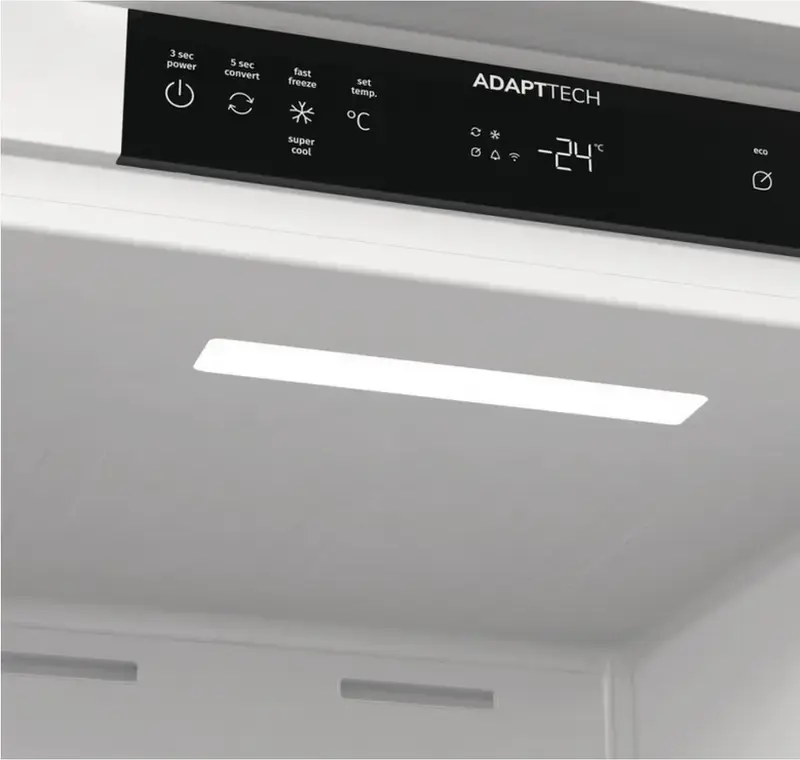 Congelator Incorporabil Gorenje FNCI517E62W, No Frost, Smart Inverter, AdaptTech, Capacitate 235L, 7 Compartimente, Alb, Clasa Energetica E