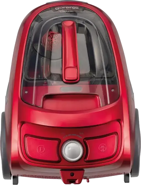 Gorenje VCE03SPRCY Bagless Cyclonic Vacuum Cleaner, 800W, 1.7L Dust Container, HEPA Filter, Telescopic Aluminum Pipe, Red/Black