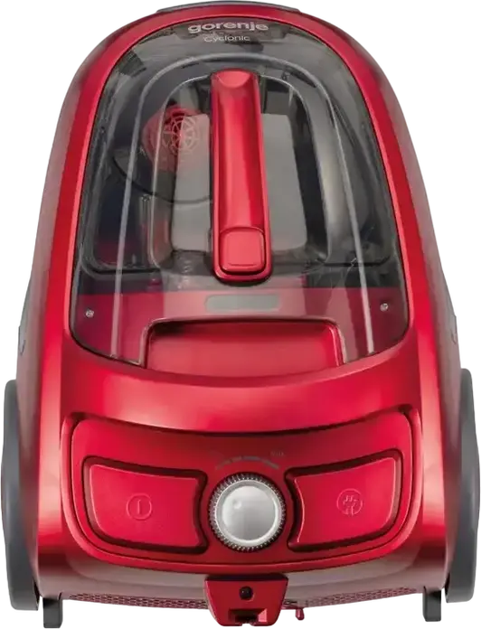 Gorenje VCE03SPRCY Bagless Cyclonic Vacuum Cleaner, 800W, 1.7L Dust Container, HEPA Filter, Telescopic Aluminum Pipe, Red/Black