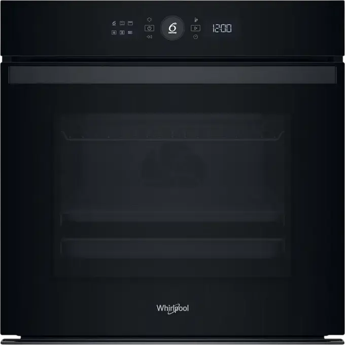 Whirlpool WOI4S8HM2SBA Built-in Electric Oven, 73L Capacity, A+ Energy Class, 6th Sense, Steam Cooking, Hydrolytic Cleaning, Black, 59.5 x 59.7 x 56.4 cm