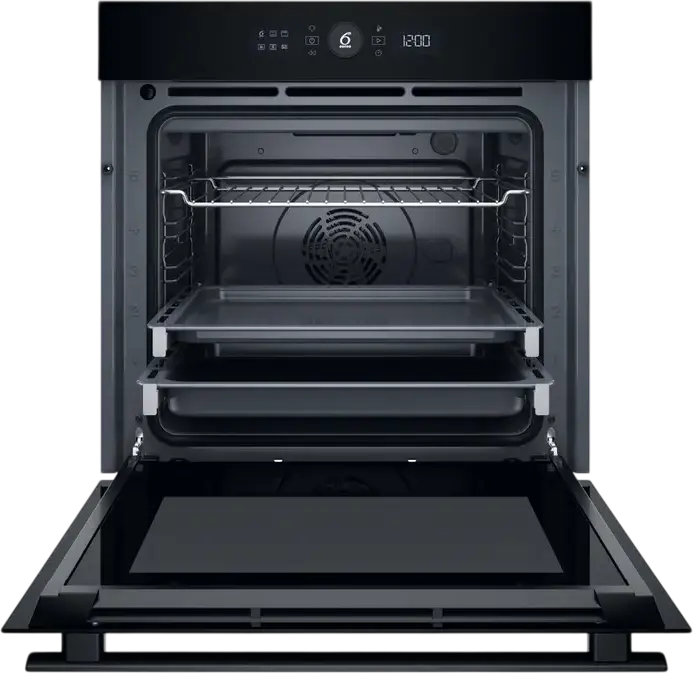 Whirlpool WOI4S8HM2SBA Built-in Electric Oven, 73L Capacity, A+ Energy Class, 6th Sense, Steam Cooking, Hydrolytic Cleaning, Black, 59.5 x 59.7 x 56.4 cm