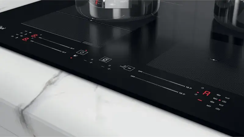 Whirlpool WF S9365 BF/IXL Built-in Induction Cooktop, 4 Zones, 65cm, iXelium Glass, 6th Sense, FlexiSide, ChefControl, Black