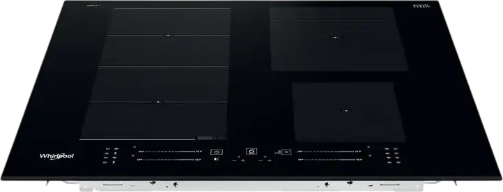 Whirlpool WF S9365 BF/IXL Built-in Induction Cooktop, 4 Zones, 65cm, iXelium Glass, 6th Sense, FlexiSide, ChefControl, Black