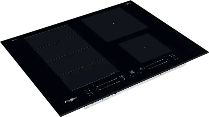 Whirlpool WF S9365 BF/IXL Built-in Induction Cooktop, 4 Zones, 65cm, iXelium Glass, 6th Sense, FlexiSide, ChefControl, Black