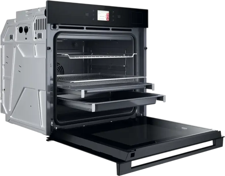 Whirlpool WOI9A8PT2SBA Built-in Electric Oven, Black, A+ Energy Class, 6th Sense, SteamSense, AirFry, Pyrolytic & Hydrolytic FlexiClean, Smart Display
