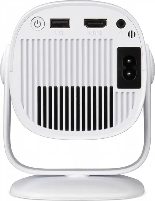 Acer Aopen QT12 Smart Portable Mini Projector, White, 720p LCD, 180 ANSI lm, HDMI, USB, Wifi, Integrated Tilt Stand