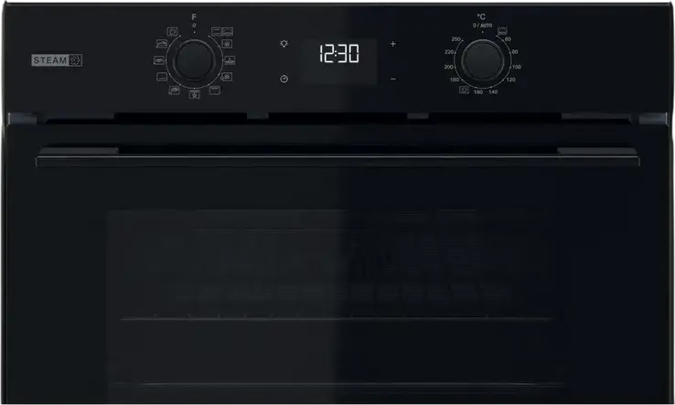 Cuptor Electric Incorporabil Whirlpool OMSK58CU1SB, Negru, Clasa Energetica A+, 8 Functii, Steam+, Cook3, Curatare Catalitica, Ghidaje Telescopice