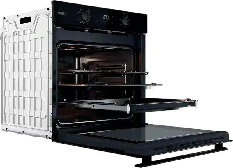 Cuptor Electric Incorporabil Whirlpool OMSK58CU1SB, Negru, Clasa Energetica A+, 8 Functii, Steam+, Cook3, Curatare Catalitica, Ghidaje Telescopice