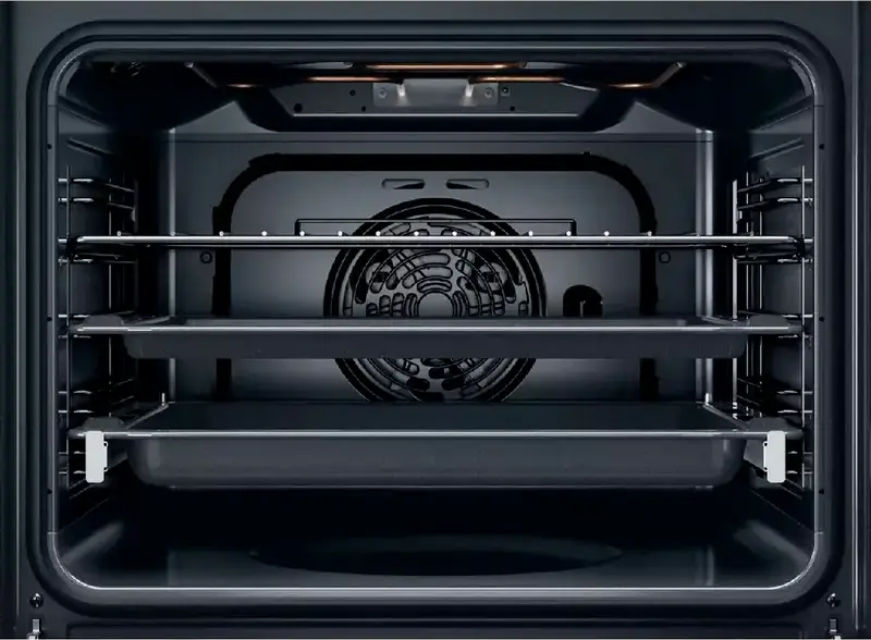 Cuptor Electric Incorporabil Whirlpool OMSK58CU1SB, Negru, Clasa Energetica A+, 8 Functii, Steam+, Cook3, Curatare Catalitica, Ghidaje Telescopice