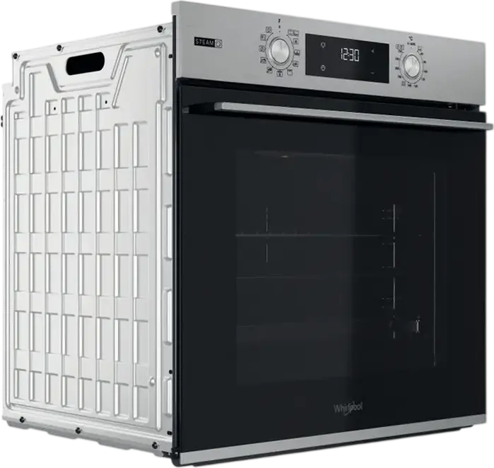 Cuptor Electric Incorporabil Whirlpool OMSK58RU1SX, 71L, Inox, Clasa Energetica A+, Steam+, Cook3, Curatare FlexiClean Pirolitica si Hidrolitica