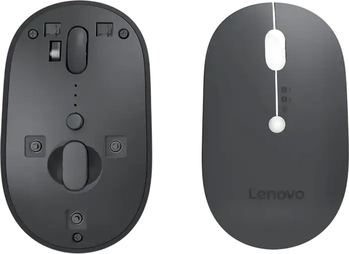 Lenovo X9 Edition Multi-Device Wireless Mouse 4Y51R29290, 2400 dpi Blue Optical Sensor, Silent Buttons, Bluetooth 5.0 & 2.4GHz USB-C, Ambidextrous