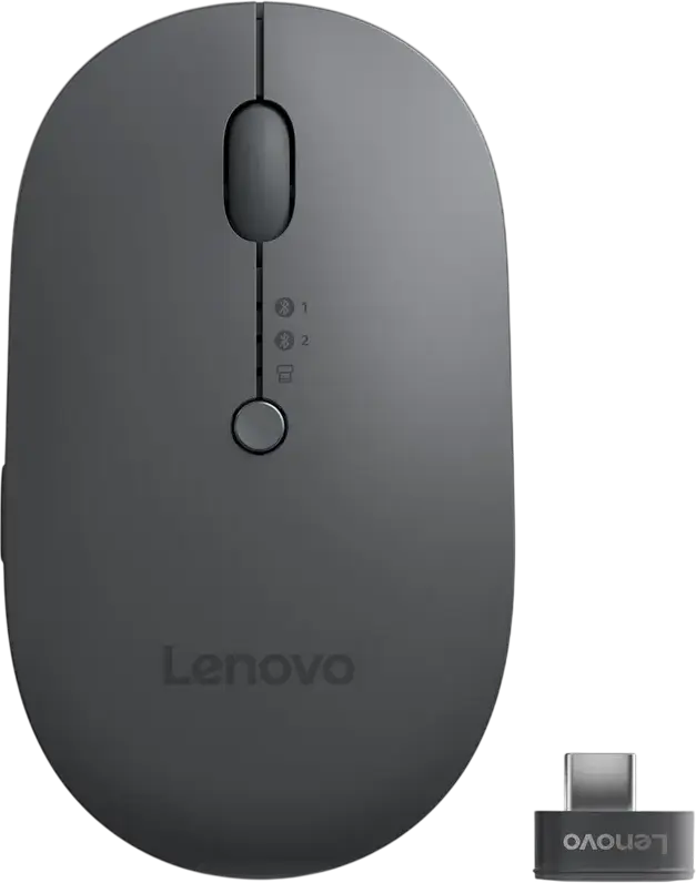 Lenovo X9 Edition Multi-Device Wireless Mouse 4Y51R29290, 2400 dpi Blue Optical Sensor, Silent Buttons, Bluetooth 5.0 & 2.4GHz USB-C, Ambidextrous