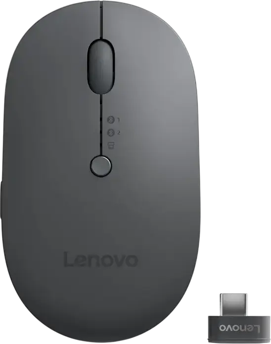 Lenovo X9 Edition Multi-Device Wireless Mouse 4Y51R29290, 2400 dpi Blue Optical Sensor, Silent Buttons, Bluetooth 5.0 & 2.4GHz USB-C, Ambidextrous