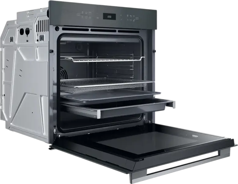 Cuptor Electric Incorporabil Whirlpool WOI78HT1SSGA, 73L, Clasa Energetica A+, Tehnologie 6th Sense, AirFry, Ready2cook, Curatare Hidrolitica, Gri