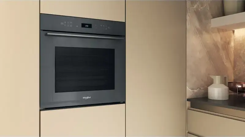 Cuptor Electric Incorporabil Whirlpool WOI78HT1SSGA, 73L, Clasa Energetica A+, Tehnologie 6th Sense, AirFry, Ready2cook, Curatare Hidrolitica, Gri