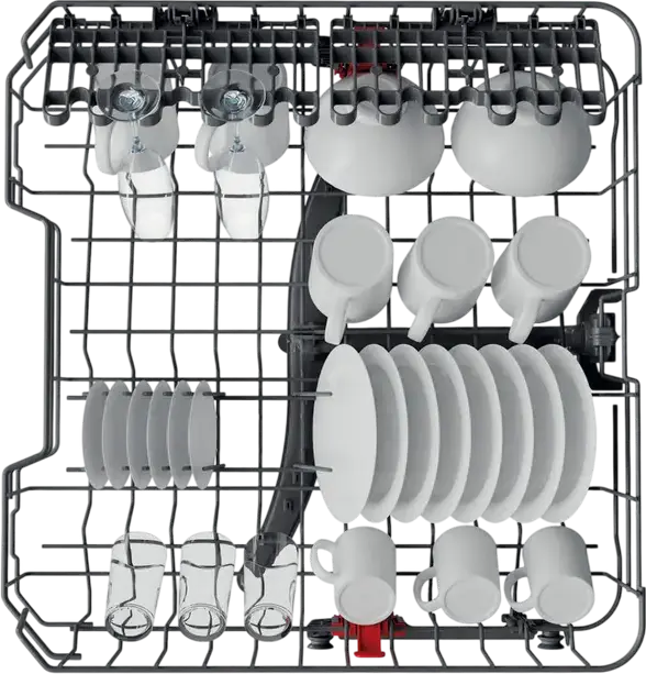 Mașină de Spălat Vase Whirlpool WH4IFB14BN6 Complet Integrabilă, 14 Locuri, Clasa Energetică B, 44 dB, 9 Programe, Auto Open, Aquastop, Oțel Inoxidabil