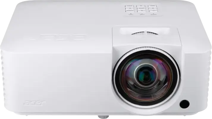 Acer Vero SL2520n Laser DLP Projector, Full HD 1920x1080, 4000 ANSI Lumens, Short Throw, HDR10, 3D Ready, Recycled ABS Plastic, White, with Cover