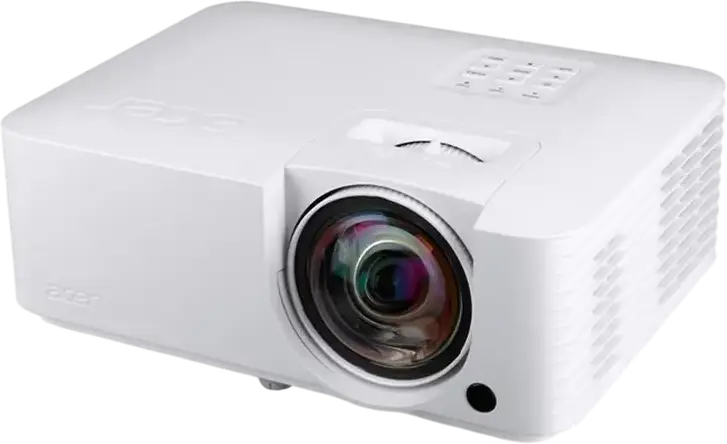 Acer Vero SL2520n Laser DLP Projector, Full HD 1920x1080, 4000 ANSI Lumens, Short Throw, HDR10, 3D Ready, Recycled ABS Plastic, White, with Cover