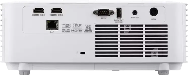 Acer Vero SL2520n Laser DLP Projector, Full HD 1920x1080, 4000 ANSI Lumens, Short Throw, HDR10, 3D Ready, Recycled ABS Plastic, White, with Cover
