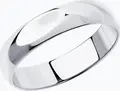 Кольцо Diamant 94-111-02091-1 из серебра 925 с родиевым покрытием для женщин и мужчин, ширина 4 мм, 1.94 г, размер 16.5