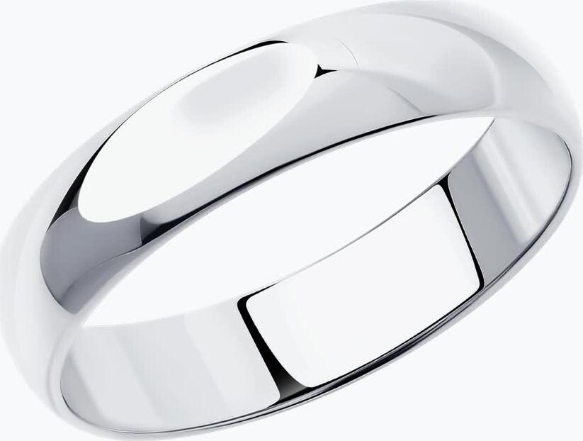 Кольцо Diamant 94-111-02091-1 из серебра 925 с родиевым покрытием для женщин и мужчин, ширина 4 мм, 1.94 г, размер 20.5