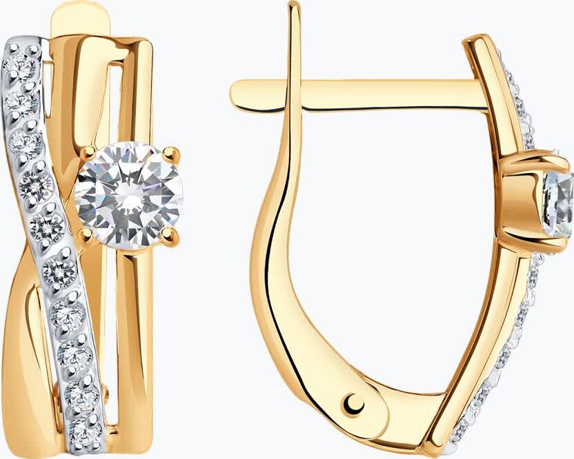 Браслет женский Diamant 31-120-03047-1 из красного золота 375 пробы с 22 вставками фианитов бесцветных круглых 1.25 мм, английский замок