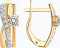 Браслет женский Diamant 31-120-03047-1 из красного золота 375 пробы с 22 вставками фианитов бесцветных круглых 1.25 мм, английский замок