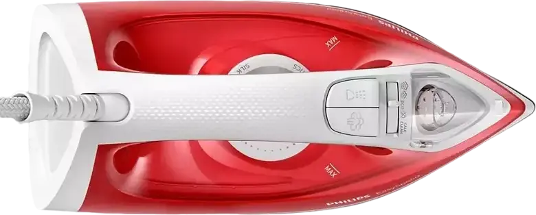 Утюг с паровым генератором Philips EasySpeed GC1742/40, 2000 Вт, металлокерамическая подошва, резервуар 220 мл, паровой удар 90 г/мин, красный