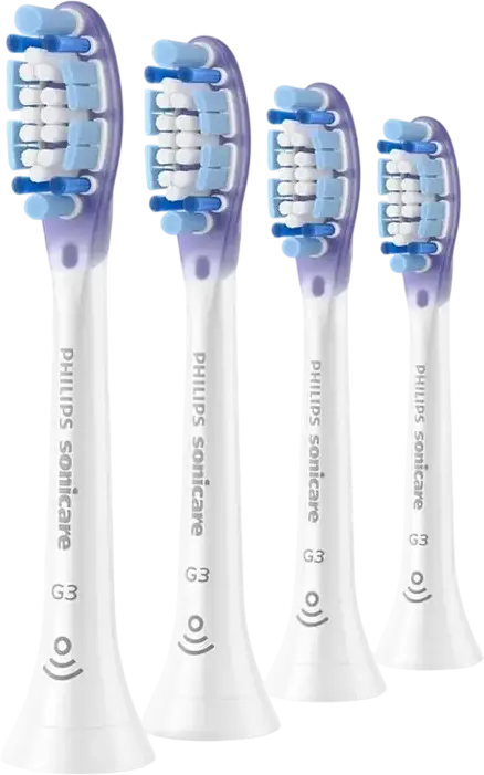 Сменные насадки для зубных щеток Philips Sonicare W2 Optimal White для HX9054/87, мягкая щетина, овальная форма, белые, набор из 4 штук